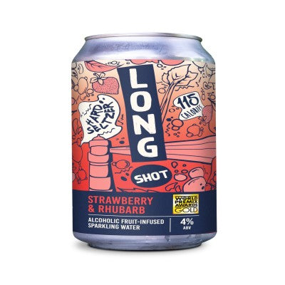 Long Shot Strawberry & Rhubarb Hard Seltzer