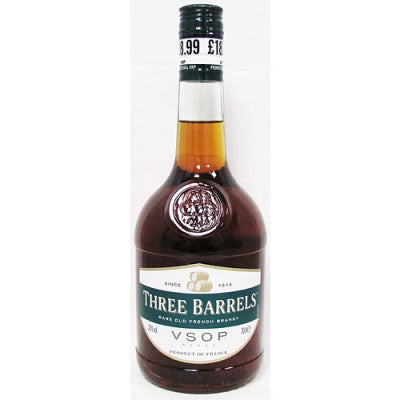 Three Barrels Vsop Brandy Pm £18.99