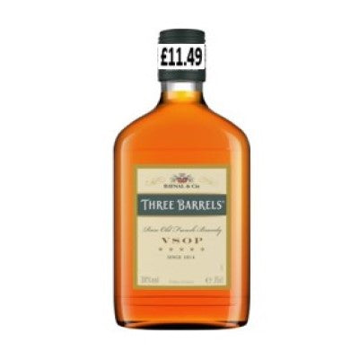 Three Barrels Vsop Brandy Pm £11.49