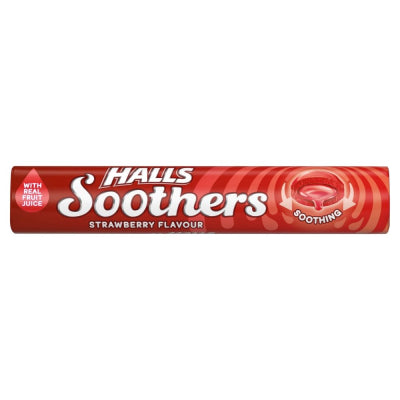 Halls Soothers Strawberry Tube